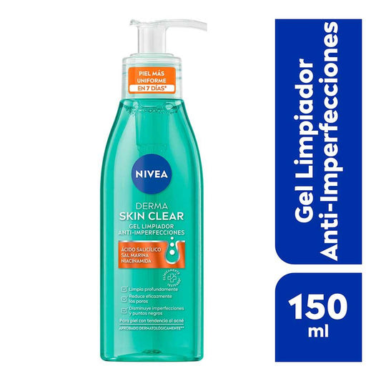 NIVEA Derma Skin Clear Gel Limpiador Facial 150 ml