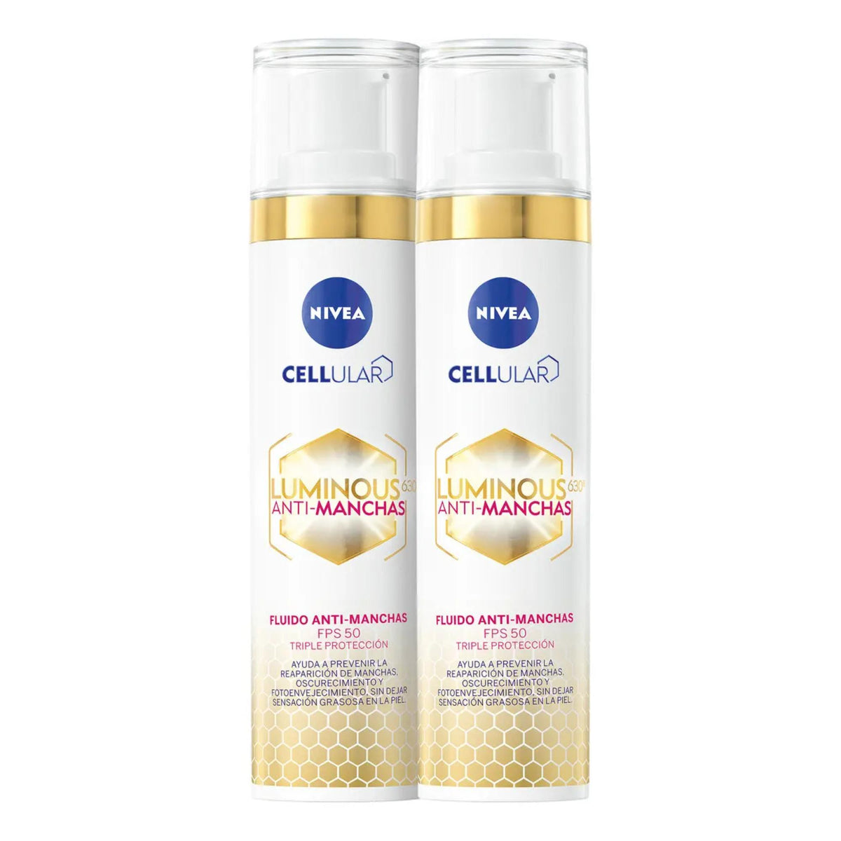 Pack 2 Nivea Luminous Fluido Facial Antimanchas