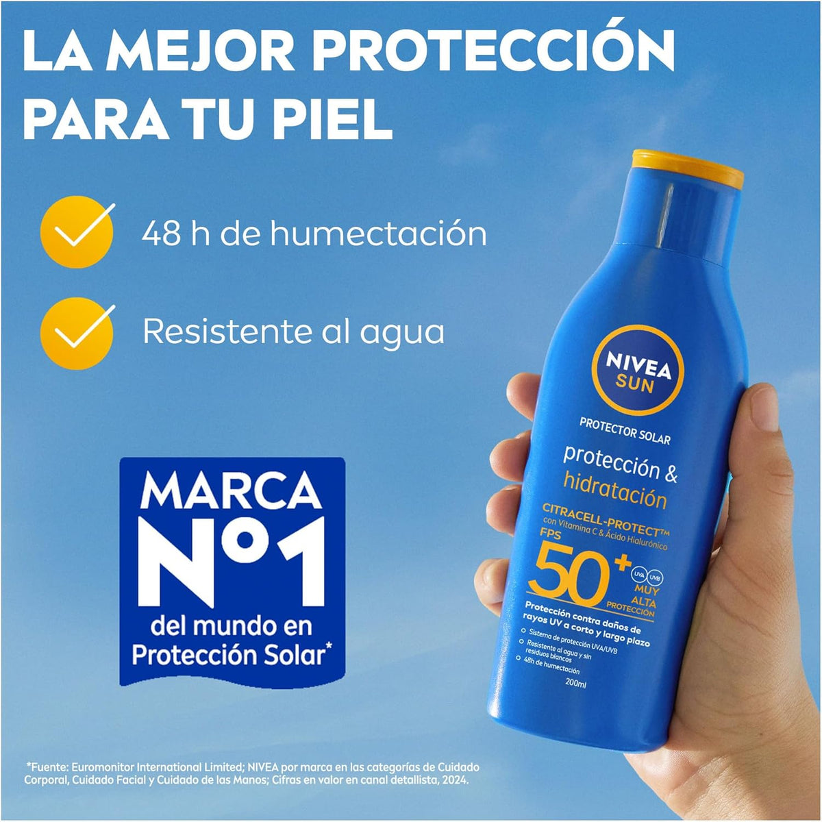 NIVEA SUN Protección e Hidratación FPS 50+ 200 ml