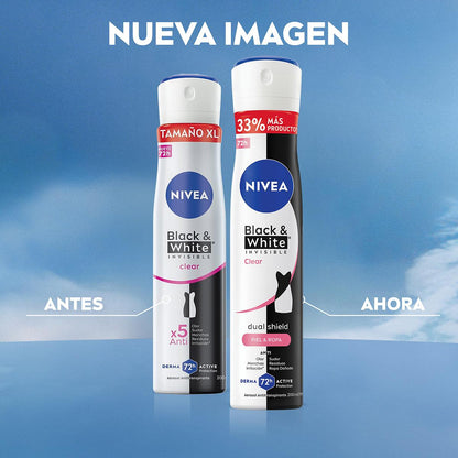 Nivea Desodorante Black & White Clear Spray 200ml
