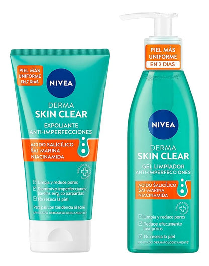 Nivea Rutina Dermaskin Gel Exfoliante150ml+gel Limp 150ml