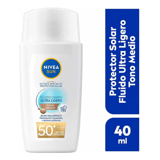 Nivea Protector Solar Facial Fluido Color Medio 40ml