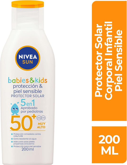 NIVEA SUN Kids Piel Sensible Loción FPS 50+ 200 ml