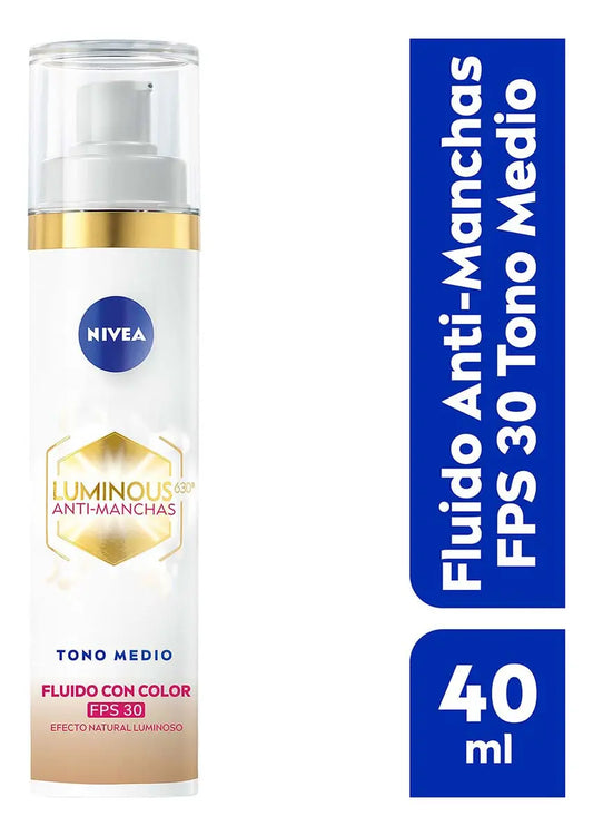 Nivea Luminous630 Fluido Antimanchas Tono Medio 40 ml