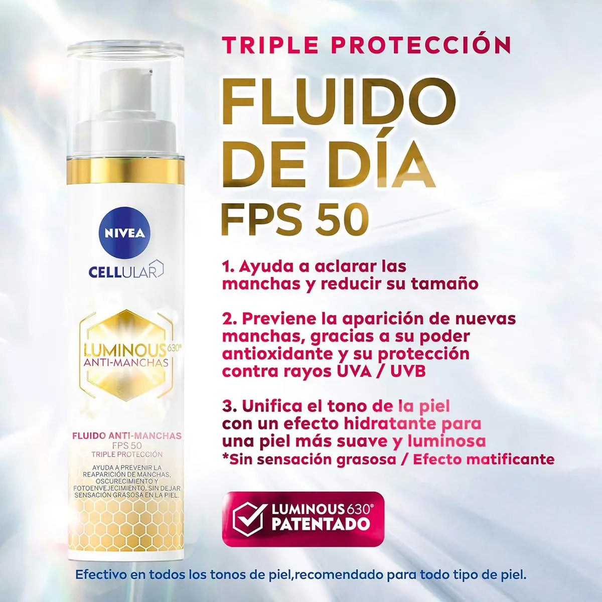 Pack 2 Nivea Luminous Fluido Facial Antimanchas