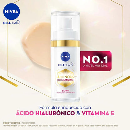 Rutina Nivea Facial Luminous Serum +fluido +contorno De Ojos