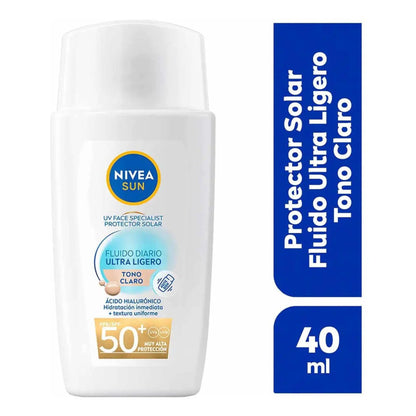 Nivea Protector Solar Facial Fluido Color Claro 40ml