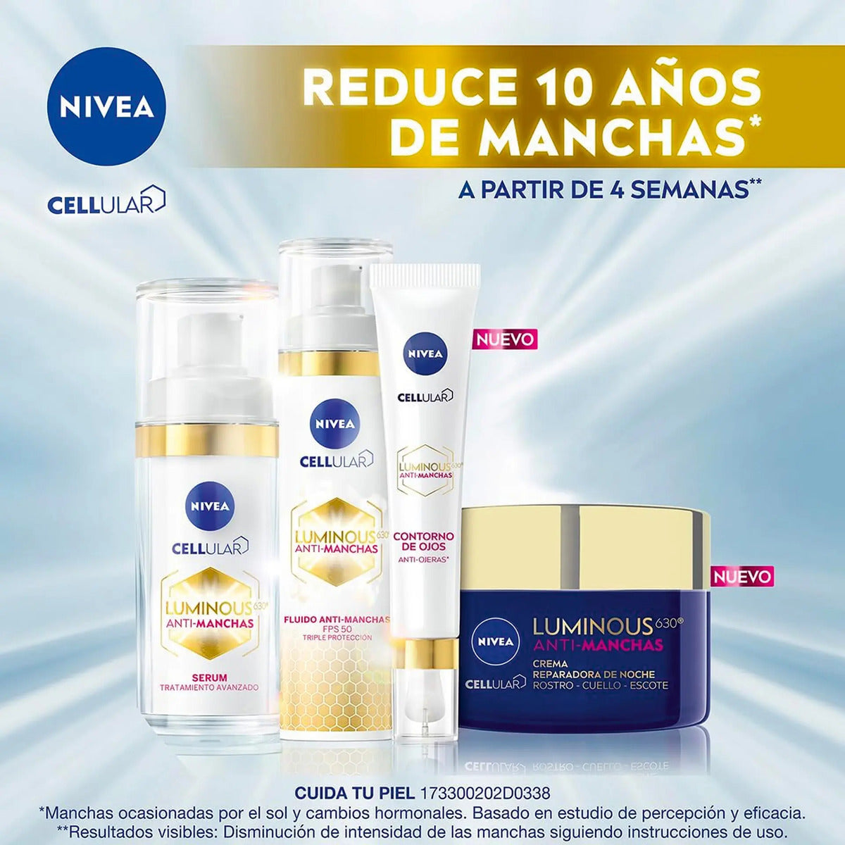 Pack X2 Antimanchas Crema De Noche Reparadora Nivea Luminous