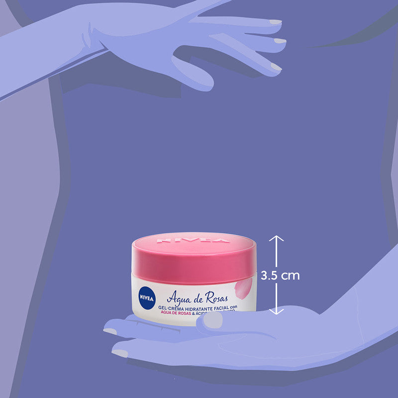 Gel Crema Nivea Hidratación 48 Horas Con Agua De Rosas 50ml