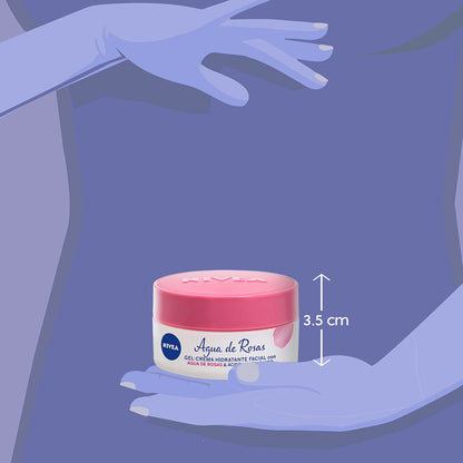 Gel Crema Nivea Hidratación 48 Horas Con Agua De Rosas 50ml