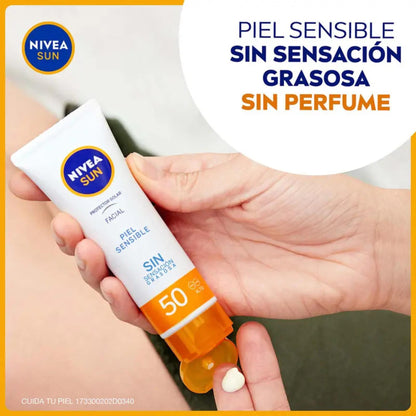 Protector Solar Facial Nivea Sun Piel Sensible Fps 50 50 Ml