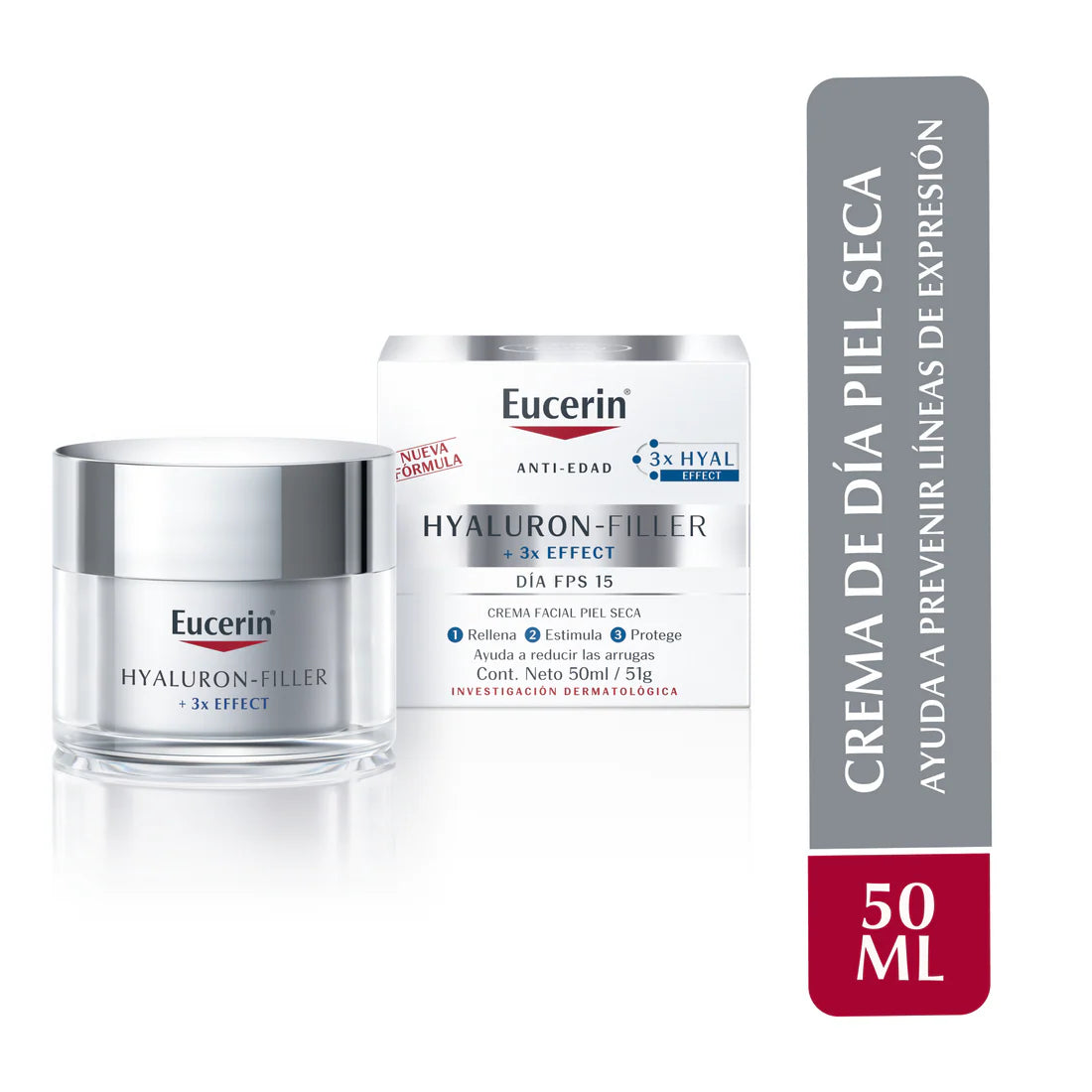 Eucerin Hyaluron Filler Crema Día FPS15  50ml