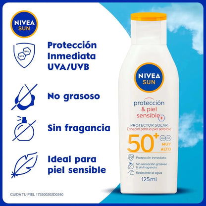 Nivea Protector Solar Corporal Piel Sensible Fps 50+ 12ml