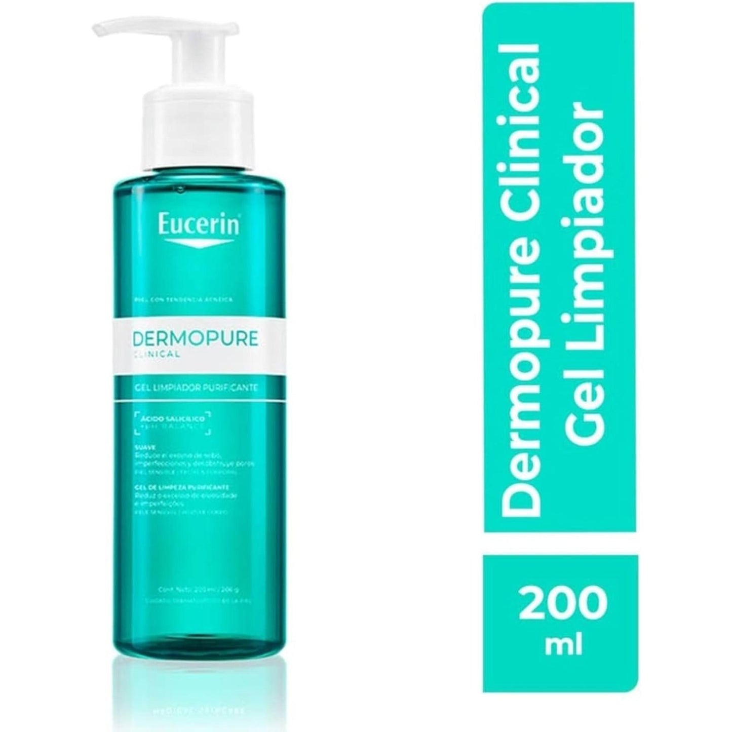 Eucerin Dermopure Clinical Gel Limpiador Facial y Corporal Purificante para Piel Sensible 200 Ml