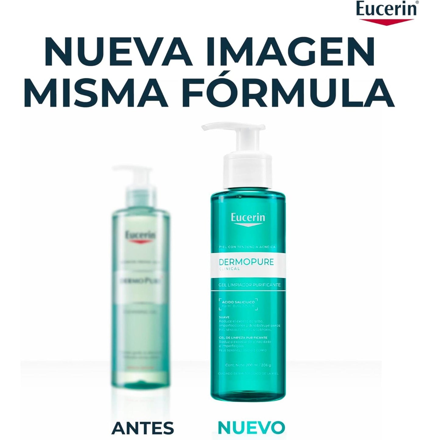 Eucerin Dermopure Clinical Gel Limpiador Facial y Corporal Purificante para Piel Sensible 200 Ml