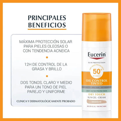 Eucerin Eucerin Sun Oil Control Fps 50+ Tono Medio 50ml