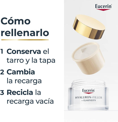EUCERIN HYALURON-FILLER +ELASTICITY CREMA DE DÍA FPS 30 (Refill 50 ml)