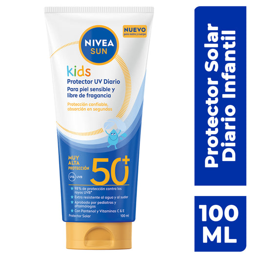 Nivea protector solar infantil para rostro y cuerpo FPS 50+ 100ml