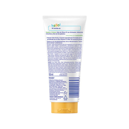 Nivea protector solar infantil para rostro y cuerpo FPS 50+ 100ml