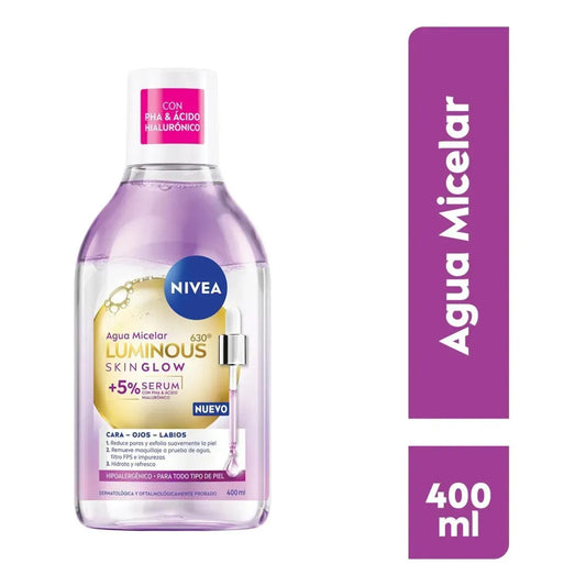 Nivea Luminous 630 Skin Glow Agua Micelar 400ml