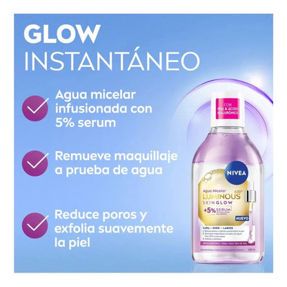 Nivea Luminous 630 Skin Glow Agua Micelar 400ml