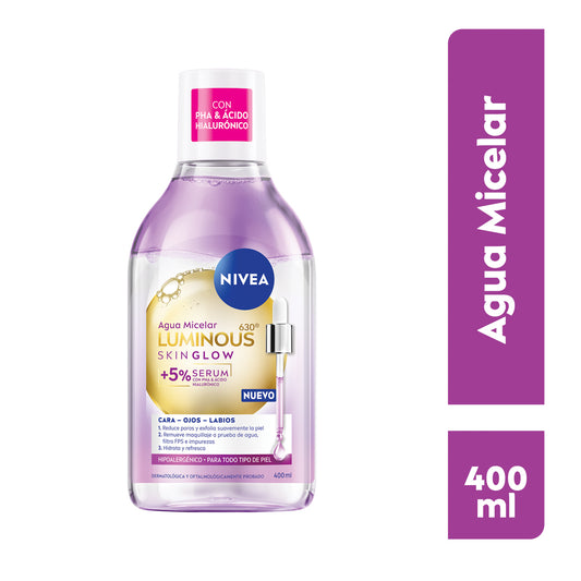 NIVEA Luminous 630 Skin Glow Agua Micelar 400ml