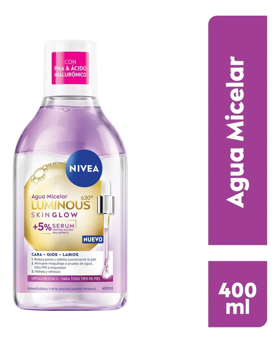 Nivea Luminous 630 Skin Glow Agua Micelar 400ml