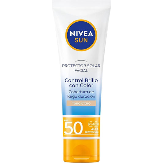 NIVEA SUN Control Brillo Tono Claro FPS 50+ 50 ml