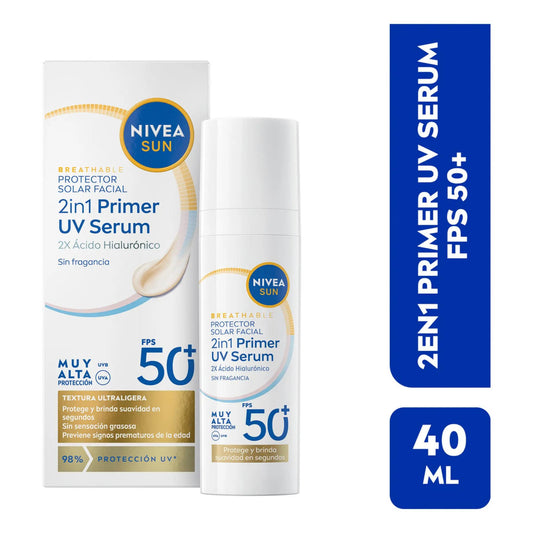 Nivea Protector Solar Facial 2 En 1 Primer Daily Uv Serum 30