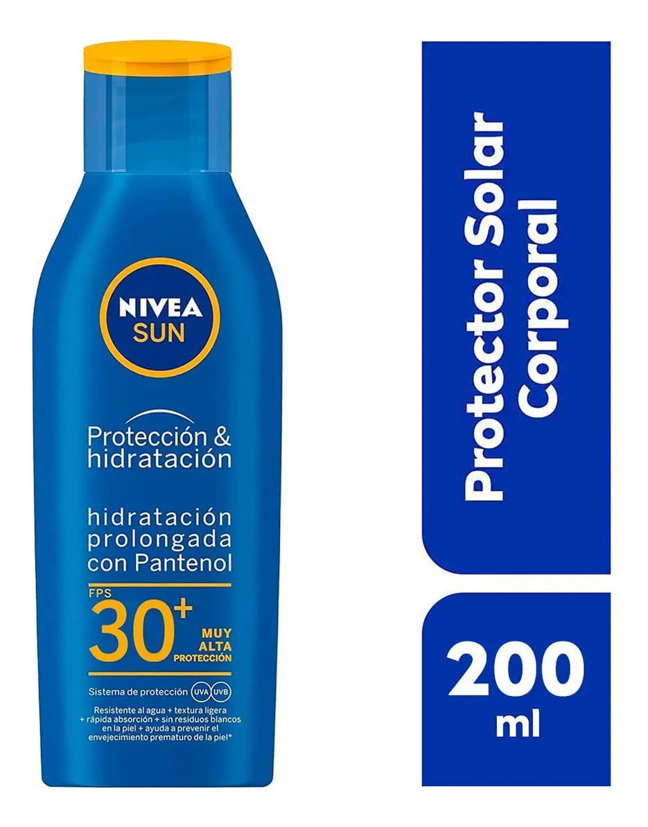 Nivea Protector Solar Corporal  Hidratación Fps30+ 200ml