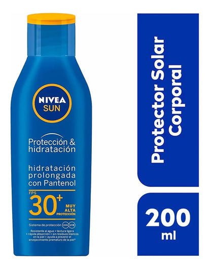 Nivea Protector Solar Corporal  Hidratación Fps30+ 200ml