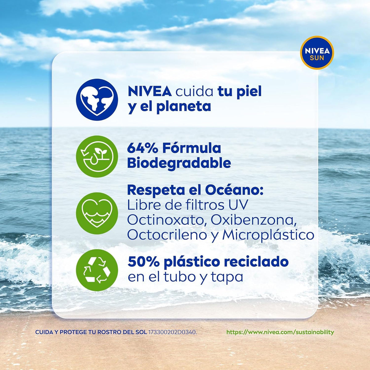 NIVEA SUN Control Brillo Tono Claro FPS 50+ 50 ml