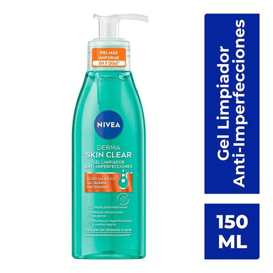 NIVEA Derma Skin Clear Gel Limpiador Facial 150 ml