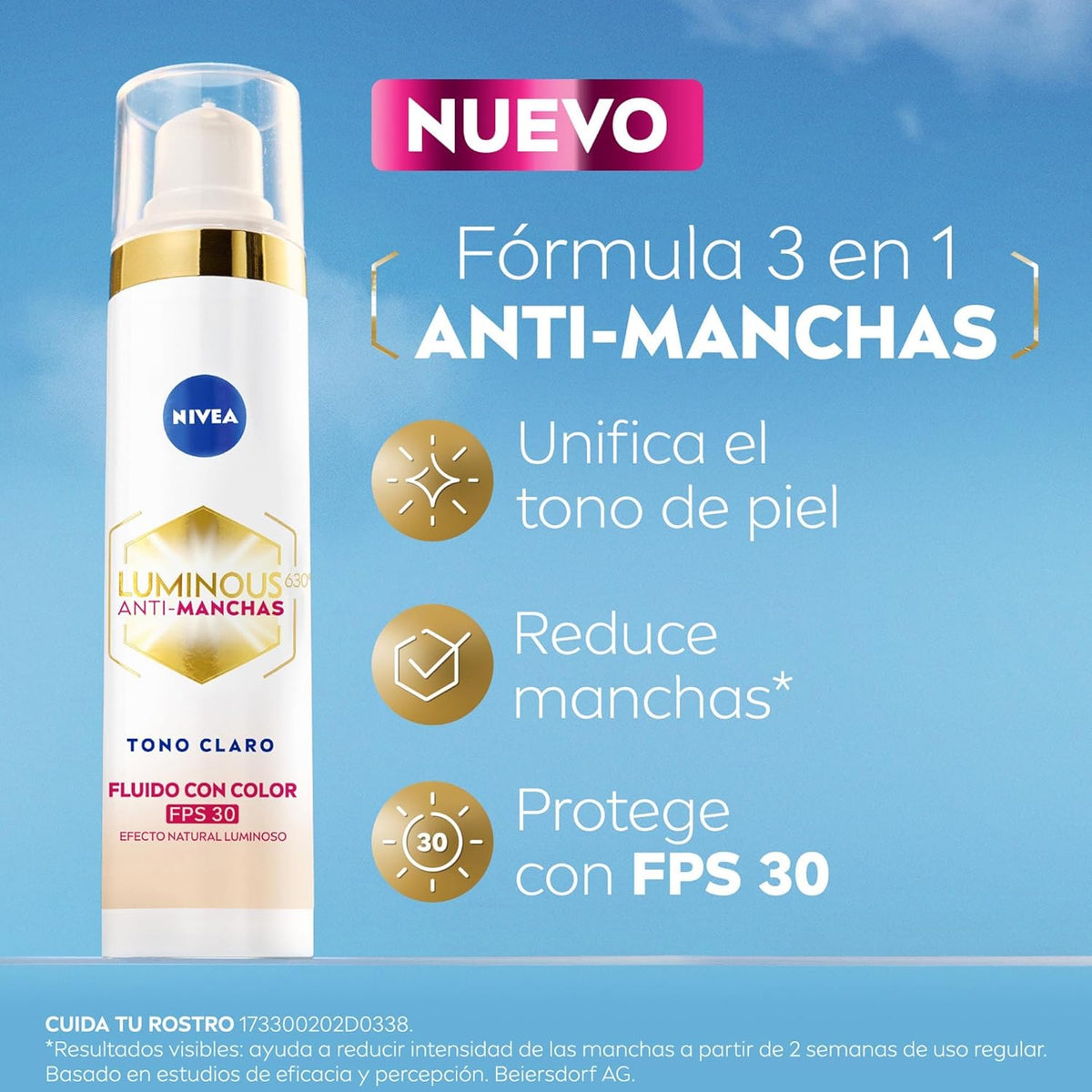 NIVEA Luminous630 Fluido con Color Tono Claro 40 ml