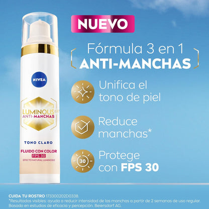 NIVEA Luminous630 Fluido con Color Tono Claro 40 ml