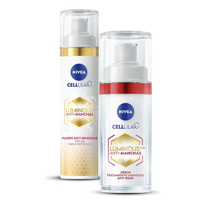 Kit Nivea Luminous 630 Anti-edad Serum + Fluido Día Fps 50+