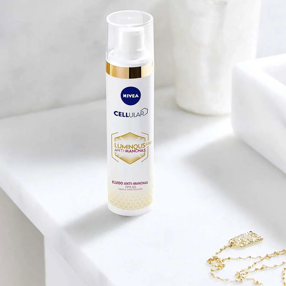 Rutina Nivea Facial Luminous Serum +fluido +contorno De Ojos