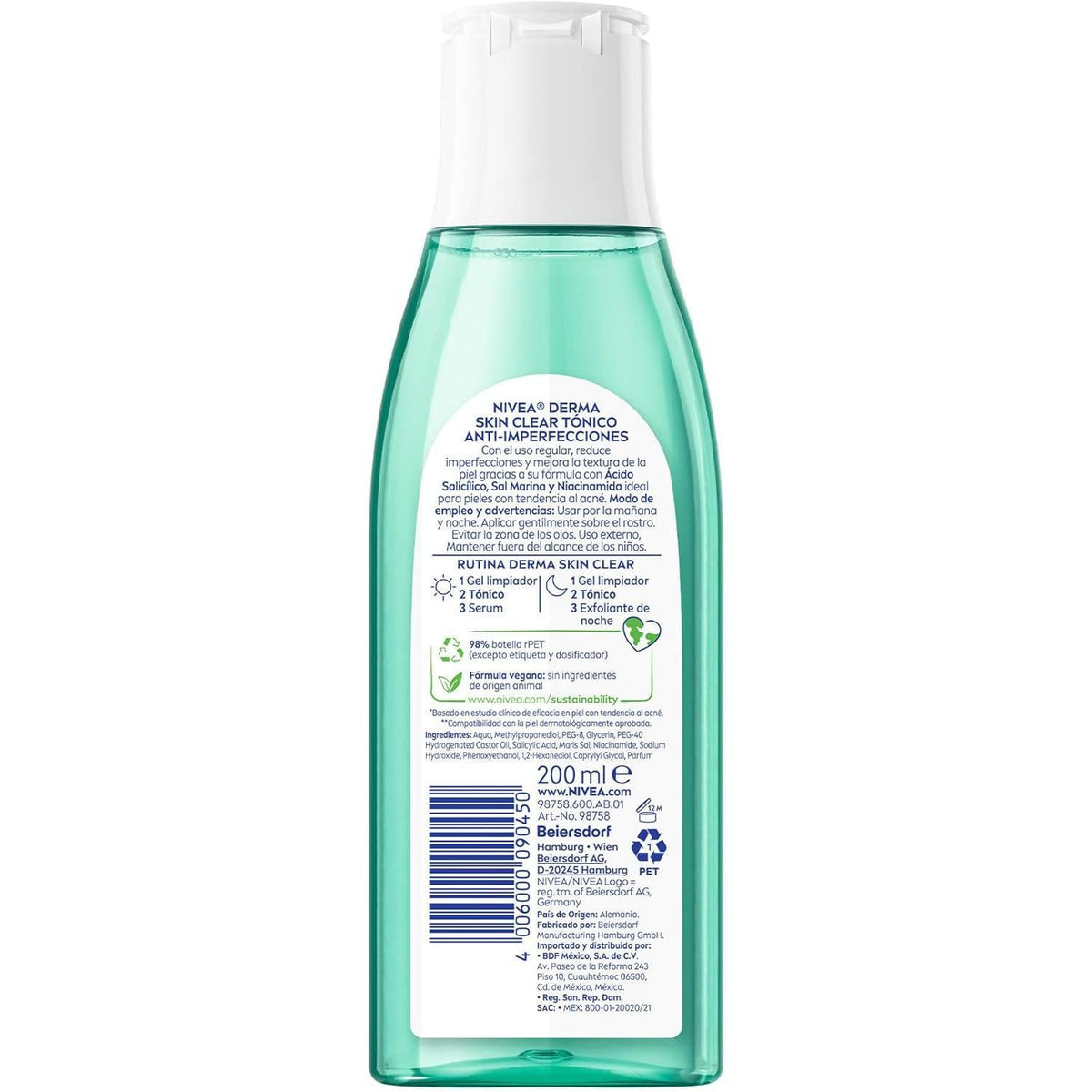 NIVEA Derma Skin Clear Tónico Anti-imperfecciones (200 ml)