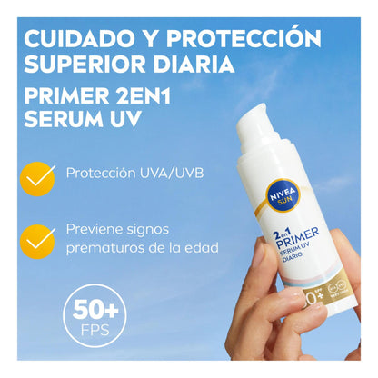 Nivea Protector Solar Facial 2 En 1 Primer Daily Uv Serum 30