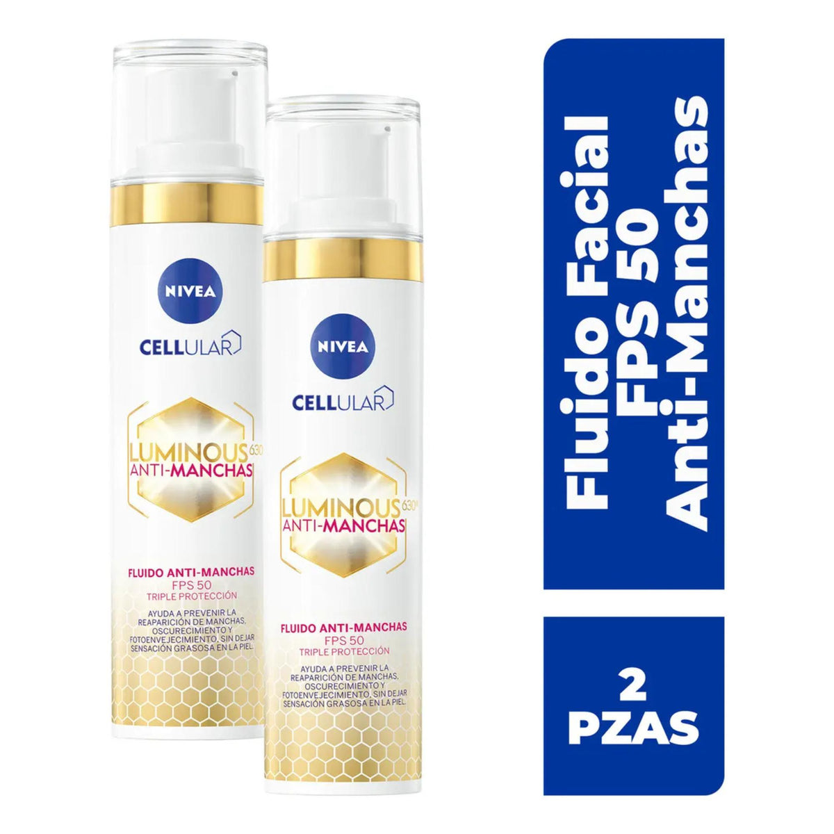 Pack 2 Nivea Luminous Fluido Facial Antimanchas
