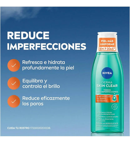 Nivea Rutina Derma Skin Tónico 200ml + Gel Exfoliante 150ml