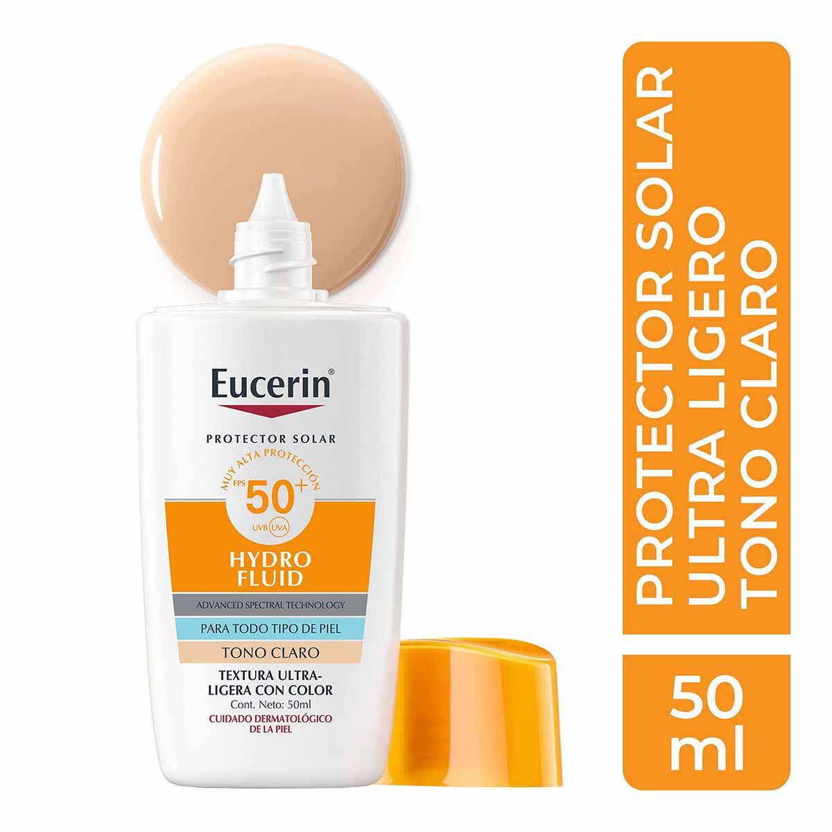 Eucerin Sun Face Hydro-Fluid FPS 50 + Tono Claro