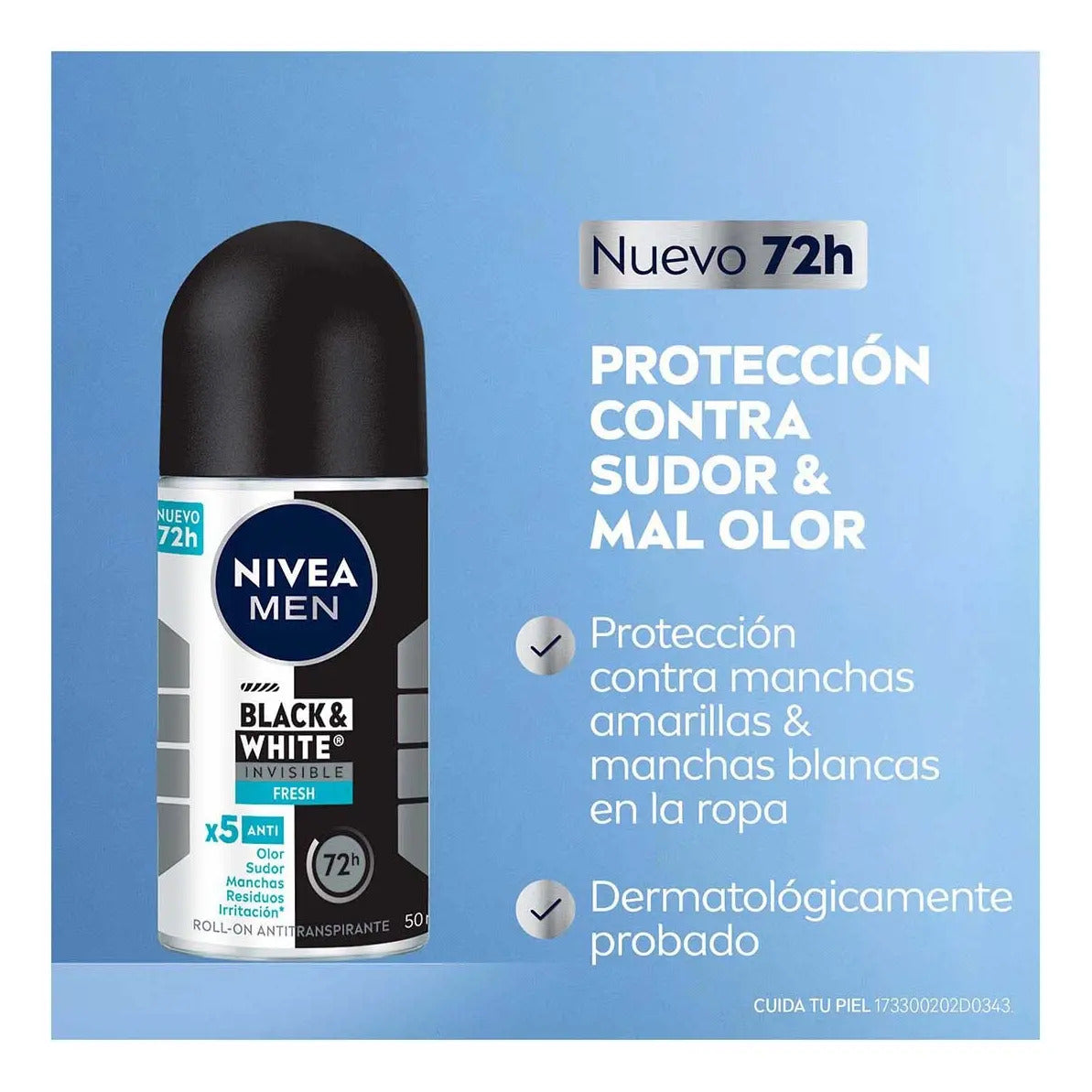 Nivea Black White Fresh Roll On Antimanchas