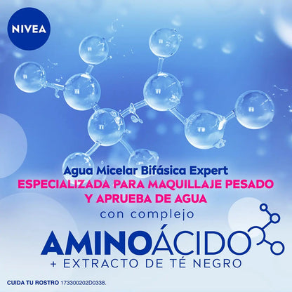 Agua Micelar Bifásica Nivea Micellair Black Expert 400 Ml