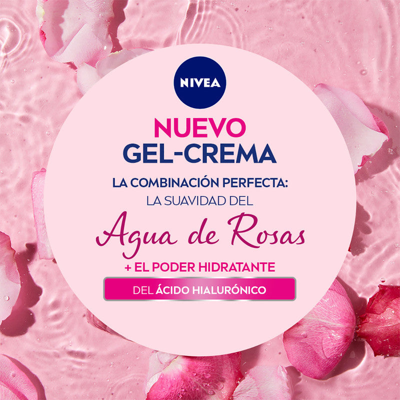 Gel Crema Nivea Hidratación 48 Horas Con Agua De Rosas 50ml