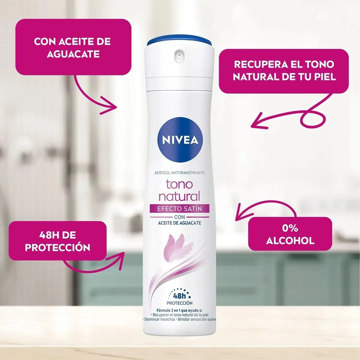 N. Deo Aclarado efecto satin Spray 150ml
