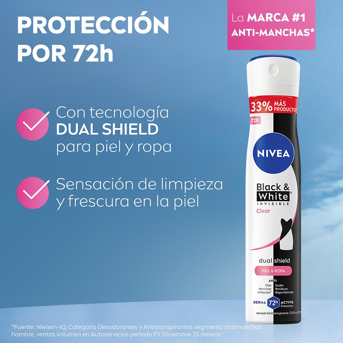 Nivea Desodorante Black & White Clear Spray 200ml