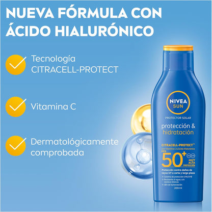 NIVEA SUN Protección e Hidratación FPS 50+ 200 ml