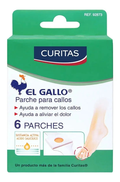 Caja De Parches Para Callos Curitas El Gallo Con 6 Unidades