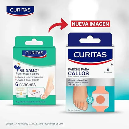 Caja De Parches Para Callos Curitas El Gallo Con 6 Unidades